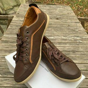 Javi Mens Leather Lined Casual Shoes Lace Up - 12